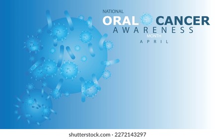 Oral Cancer Awareness Month. Template for background, banner, card, poster 