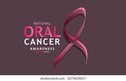 Oral Cancer Awareness Month. Template for background, banner, card, poster 
