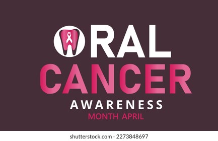 Oral Cancer Awareness Month. Template for background, banner, card, poster 