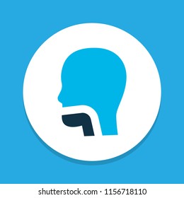 Oral cavity icon colored symbol. Premium quality isolated breath element in trendy style.