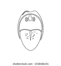oral cavity icon. Element of Human parts for mobile concept and web apps icon. Outline, thin line icon for website design and development, app development