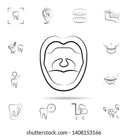 Oral cavity icon. Universal set of dentist for website design and development, app development
