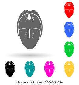 oral cavity multi color style icon. Simple glyph, flat vector of human parts icons for ui and ux, website or mobile application