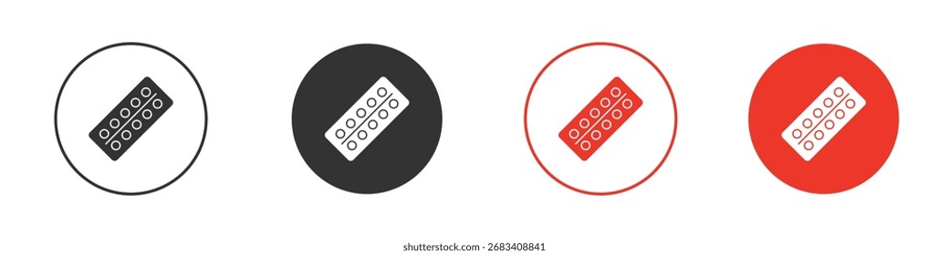 Oral contraception icon Logos. Flat Vector Icon Design Template