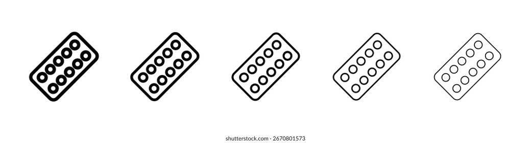 Oral contraception icon Vector Art Illustration