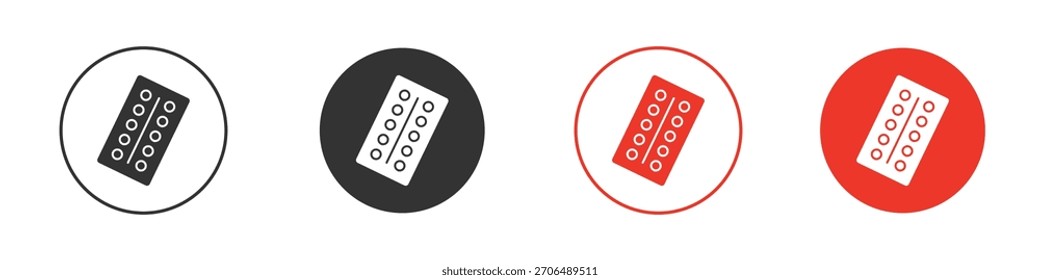 Icono de anticoncepción oral. Diseño de Vector de Web