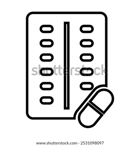 Oral contraceptive pills icon vector on white background