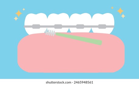 Oral and dental care illustration orthodontics