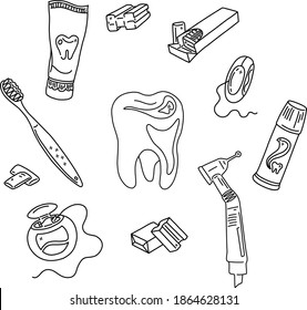 Oral dental care set 