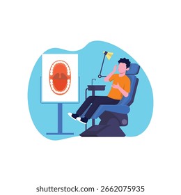 Examen Oral   Ilustración vectorial que puede editar o modificar fácilmente

