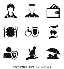 Oral folklore icons set. Simple set of 9 oral folklore vector icons for web isolated on white background