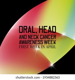 Oral, Head and Neck Cancer Awareness Week . Geometric design suitable for greeting card poster and banner