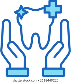Oral Health Icon Blue Vector Illustration
