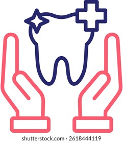 Oral Health Icon Color Vector Illustration