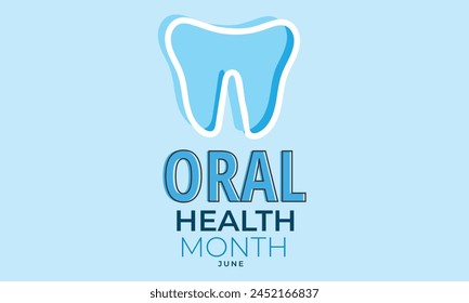 Oral health month. background, banner, card, poster, template. Vector illustration.