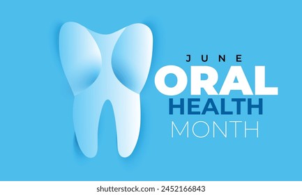 Oral health month. background, banner, card, poster, template. Vector illustration.