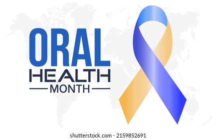 Oral Health Month In Every June. Annual Health Awareness Concept For Banner, Poster, Card And Background Design.