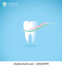 Oral hygiene label - vector illustration