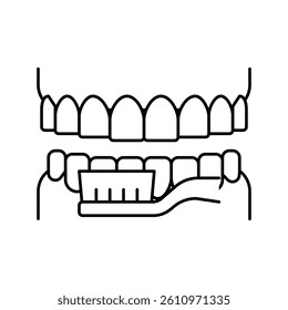 oral hygiene line icon vector. oral hygiene sign. isolated contour symbol black illustration