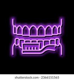 oral hygiene neon light sign vector. oral hygiene illustration