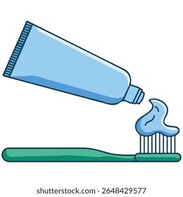 Oral hygiene toothpaste tube with clean design isolated vector illustration on white background