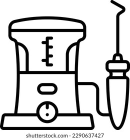 Oral Irrigator concept, Portable Dental Water Flosser or jet Tooth Pick vector icon design, Dentistry symbol,Health Care sign, Dental instrument stock illustration 