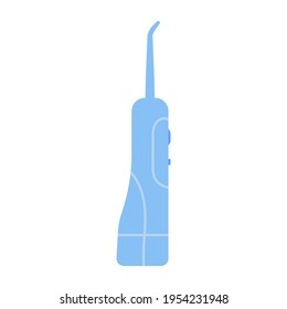 Oral irrigator. Dental flosser. Flat style. Vector illustration on white isolated background.