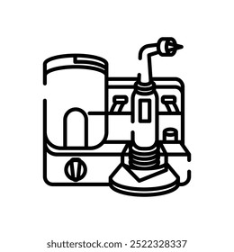 Oral Irrigator Outline Icon, Vector illustration