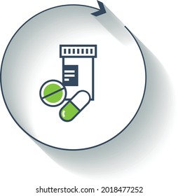 Diseño de vectores de iconos del Centro de Medicación Oral