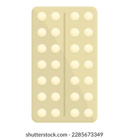 Oral pill icon cartoon vector. Birth control. Health pack