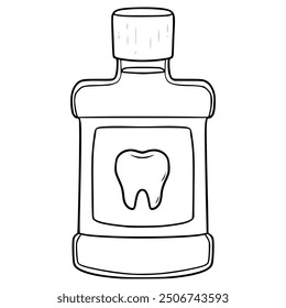 oral rinse illustration hand drawn isolated vector