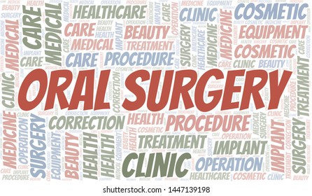 Oral Surgery word cloud vector made with text only