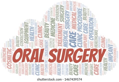 Oral Surgery word cloud vector made with text only