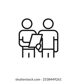 Oral survey icon Isolated flat vector in outline