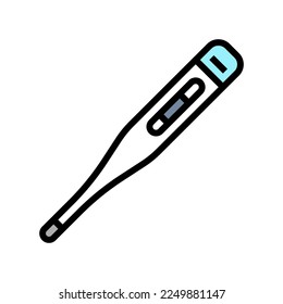 oral thermometer first aid color icon vector. oral thermometer first aid sign. isolated symbol illustration