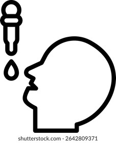 oral vaccine icon illustration design with outline, this is not made from any AI generation