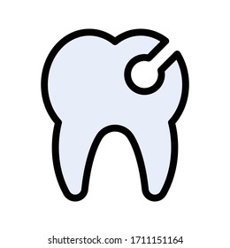oral vector flat color icon 