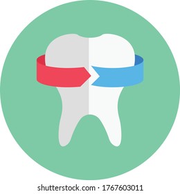 oral vector flat color icon