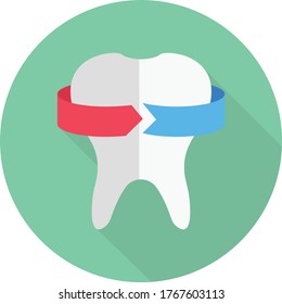 oral vector flat color icon