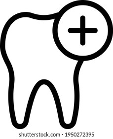 oral vector thin line icon