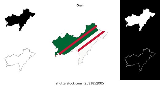 Conjunto de mapas de oran Province outline