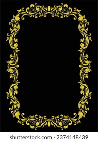 ORANAMENT BORDERS AND FRAME SIMPLE GOLD