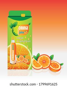 Orang Fruit 100 % juice Vector