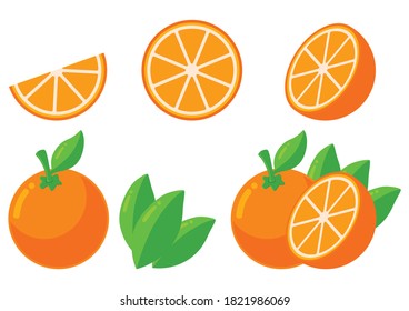 Orang fruit. Orange Illustration Fruit Vector Design on a white background.