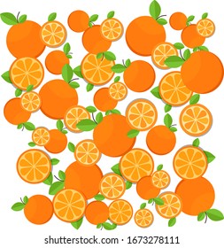 Orang Frucht. Orangen, die auf weißem Hintergrund segmentiert sind.