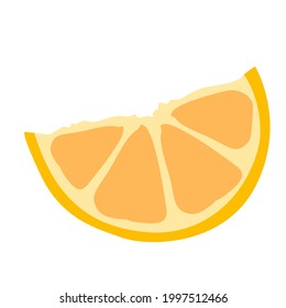 Orang fruit. Oranges that are segmented on a white background.