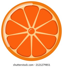 Orang fruit. Oranges that are segmented on a white background.