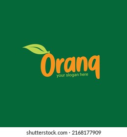 orang icon Typography Logo Design