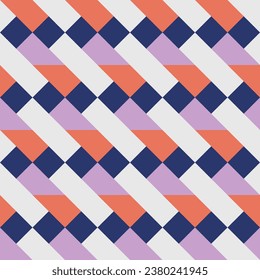Vector de diseño de patrones geométricos de color naranja y púrpura brillante 