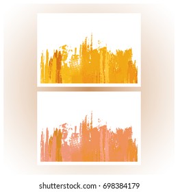 orange 2 brush patterns for background vector